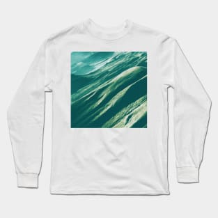 Teal Mountains Oil Effects 5 Long Sleeve T-Shirt